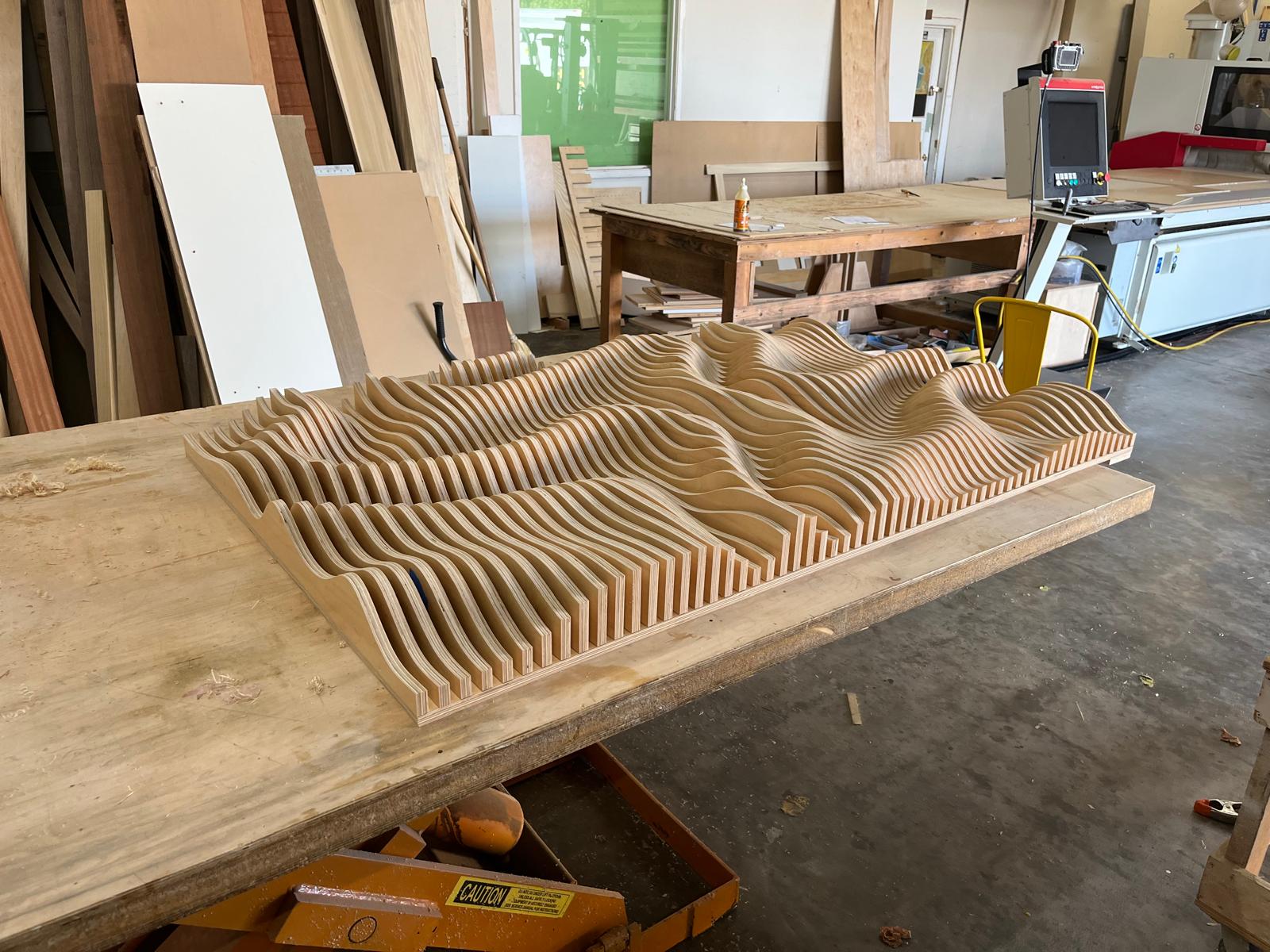 Parametric wall panel, finished surface